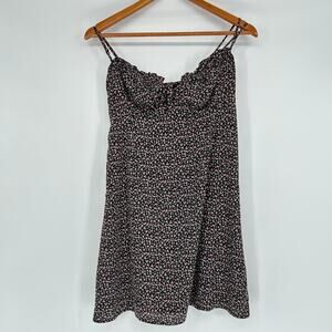 DRESS FORUM Babydoll Mini Dress Womens Medium Milkmaid Prairie Cottage Floral